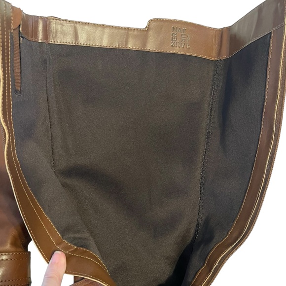 Naturalized Brown Leather Zip Up Riding Boots Women's size 6.5 - Picture 4 of 10